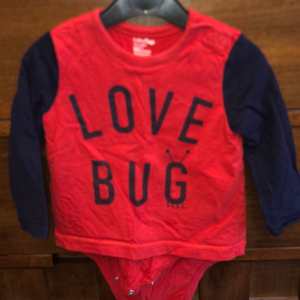Valentines Love Bug Gap Layered Bodysuit Shirt BabyGap